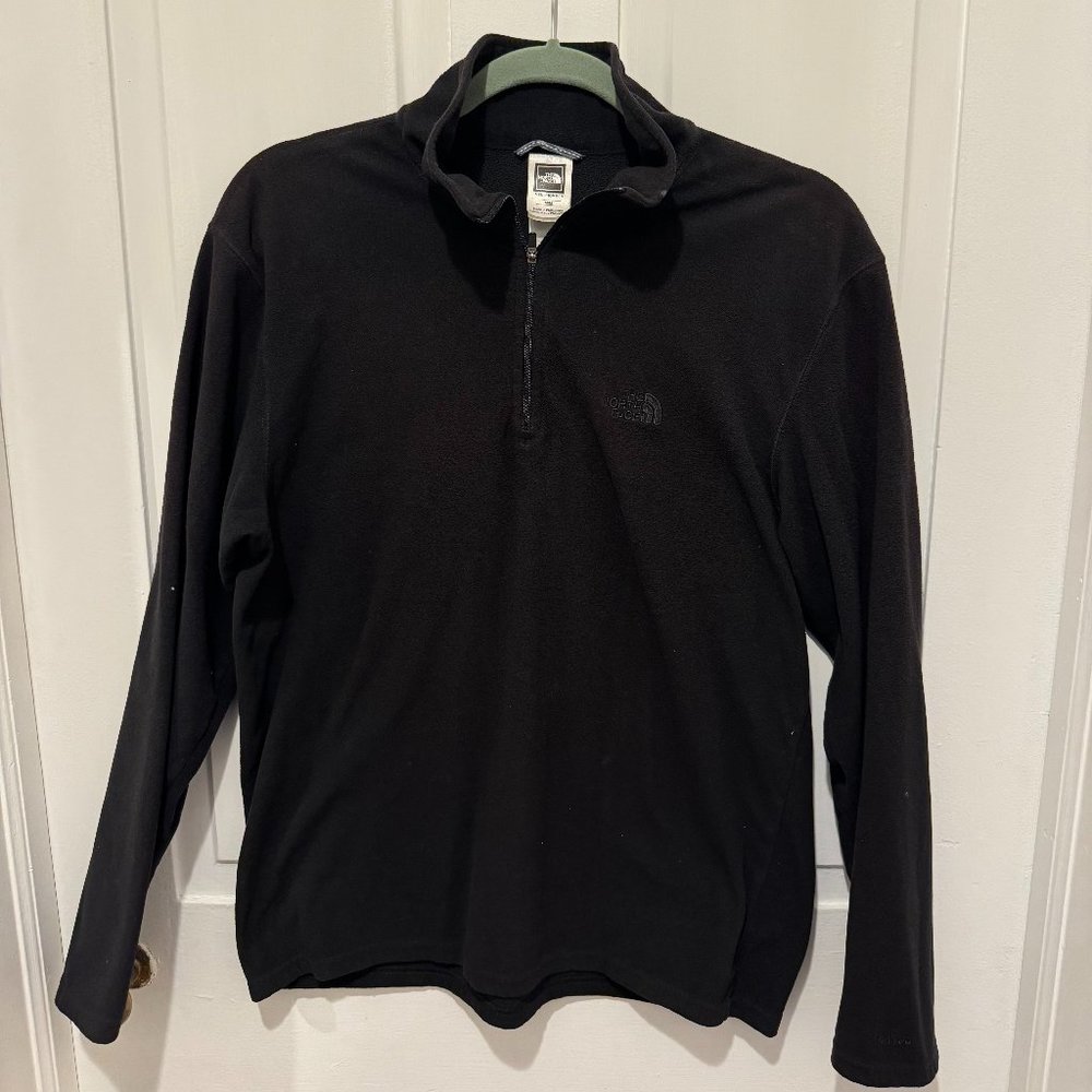 North Face Black Quarter Zip Fleece